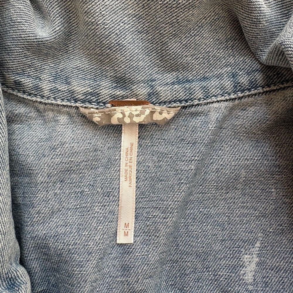 Free People Light Blue Jean Jacket - Picture 2 of 3